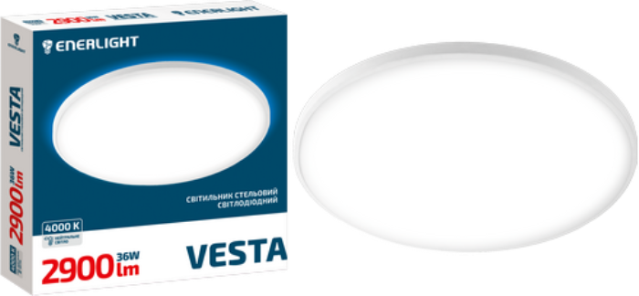 Cвітильник стельовий світлодіодний ENERLIGHT VESTA 36Вт 4000К